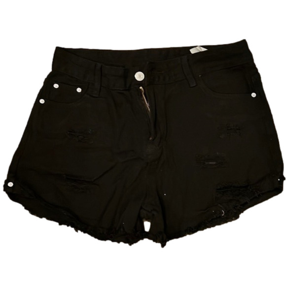 𝅺black high waisted jean shorts. Size small. - Picture 1 of 2
